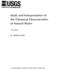 Download and review Study and Interpretation of the Chemical Characteristics of Natural Water paper Thumbnail image of Study and Interpretation of the Chemical Characteristics of Natural Water paper cover