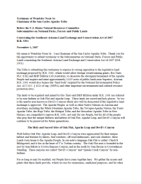 Testimony Before the U.S. House Natural Resources Committee, Subcommittee on National Parks, Forests and Public Lands: Concerning the Southeast Arizona Land Exchange and Conservation Act of 2007 H.R. 3301 document page Thumbnail image of Testimony Before the U.S. House Natural Resources Committee, Subcommittee on National Parks, Forests and Public Lands: Concerning the Southeast Arizona Land Exchange and Conservation Act of 2007 H.R. 3301 document cover