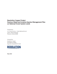 Noxious Weed and Invasive Species Management Plan document page Thumbnail image of Noxious Weed and Invasive Species Management Plan document cover